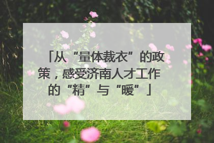 从“量体裁衣”的政策，感受济南人才工作的“精”与“暖”