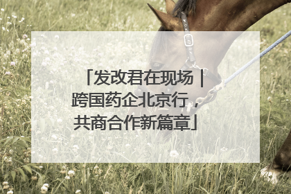 发改君在现场｜跨国药企北京行，共商合作新篇章
