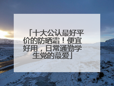 十大公认最好平价的防晒霜！便宜好用，日常通勤学生党的蕞爱