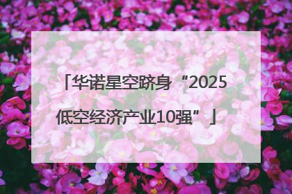 华诺星空跻身“2025低空经济产业10强”