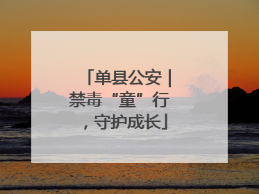 单县公安｜禁毒“童”行，守护成长