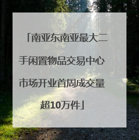 南亚东南亚最大二手闲置物品交易中心市场开业首周成交量超10万件