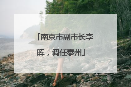 南京市副市长李晖，调任泰州