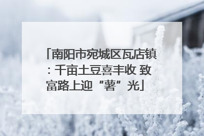 南阳市宛城区瓦店镇：千亩土豆喜丰收 致富路上迎“薯”光
