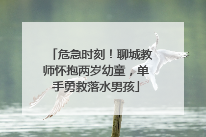 危急时刻！聊城教师怀抱两岁幼童，单手勇救落水男孩