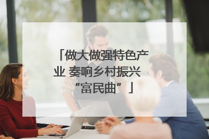 做大做强特色产业 奏响乡村振兴“富民曲”