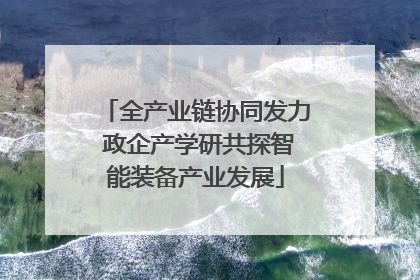 全产业链协同发力 政企产学研共探智能装备产业发展