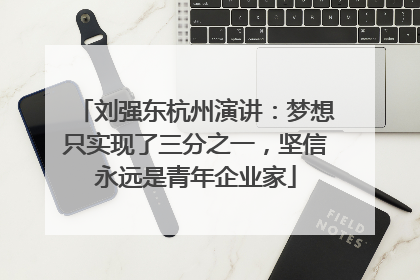 刘强东杭州演讲：梦想只实现了三分之一，坚信永远是青年企业家