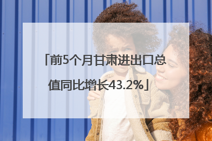 前5个月甘肃进出口总值同比增长43.2%