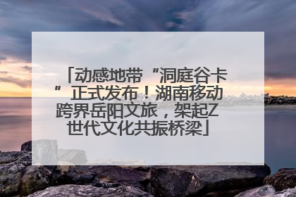 动感地带“洞庭谷卡”正式发布！湖南移动跨界岳阳文旅，架起Z世代文化共振桥梁