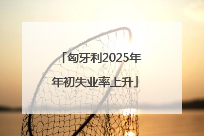 匈牙利2025年年初失业率上升
