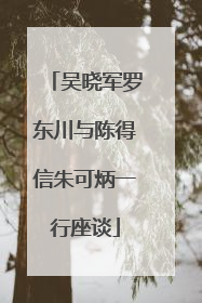 吴晓军罗东川与陈得信朱可炳一行座谈
