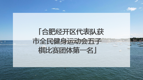合肥经开区代表队获市全民健身运动会五子棋比赛团体第一名