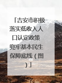 吉安市积极落实低收入人口认定政策 兜牢基本民生保障底线（图）