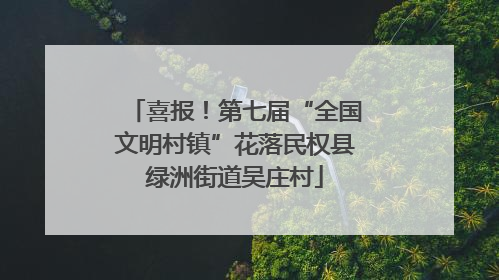 喜报！第七届“全国文明村镇”花落民权县绿洲街道吴庄村