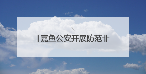 嘉鱼公安开展防范非法金融活动集中宣传
