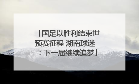 国足以胜利结束世预赛征程 湖南球迷：下一届继续追梦