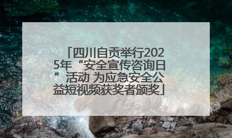 四川自贡举行2025年“安全宣传咨询日”活动 为应急安全公益短视频获奖者颁奖