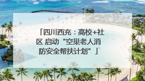 四川西充：高校+社区 启动“空巢老人消防安全帮扶计划”