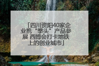 四川资阳40家企业携“拳头”产品参展 西博会打卡地铁上的创业城市