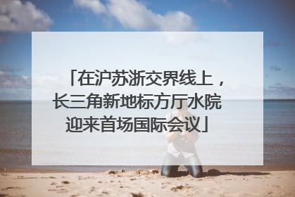 在沪苏浙交界线上，长三角新地标方厅水院迎来首场国际会议
