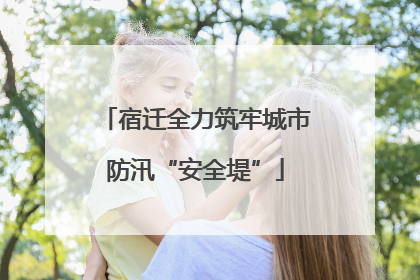 宿迁全力筑牢城市防汛“安全堤”