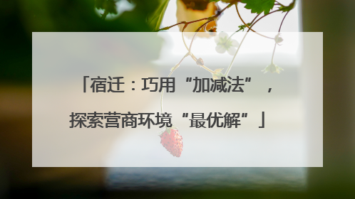 宿迁：巧用“加减法”，探索营商环境“最优解”