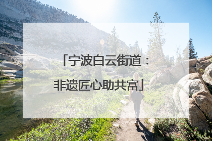 宁波白云街道：非遗匠心助共富