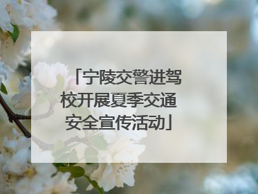 宁陵交警进驾校开展夏季交通安全宣传活动