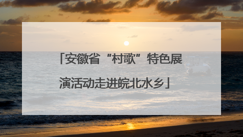 安徽省“村歌”特色展演活动走进皖北水乡