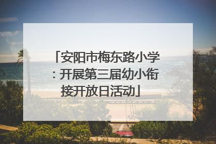 安阳市梅东路小学：开展第三届幼小衔接开放日活动