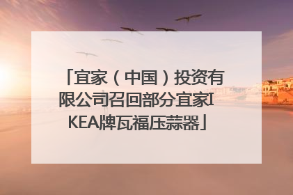 宜家（中国）投资有限公司召回部分宜家IKEA牌瓦福压蒜器