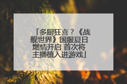 多厨狂喜？《战舰世界》国服夏日燃情开启 首次将主播植入进游戏