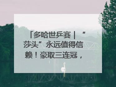 多哈世乒赛｜“莎头”永远值得信赖！豪取三连冠，王楚钦/孙颖莎就是最强混双