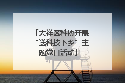 大祥区科协开展“送科技下乡”主题党日活动