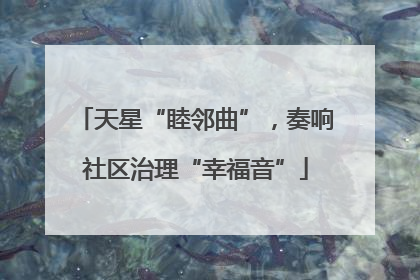 天星“睦邻曲”，奏响社区治理“幸福音”
