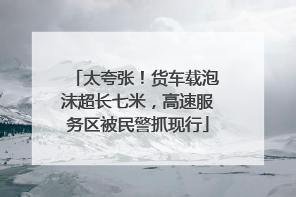 太夸张！货车载泡沫超长七米，高速服务区被民警抓现行