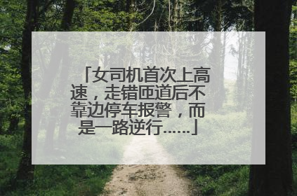 女司机首次上高速，走错匝道后不靠边停车报警，而是一路逆行……