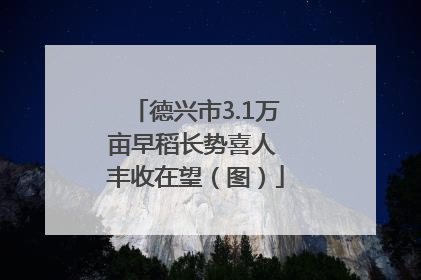 德兴市3.1万亩早稻长势喜人 丰收在望（图）