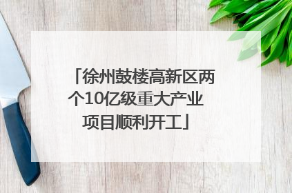 徐州鼓楼高新区两个10亿级重大产业项目顺利开工