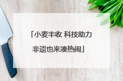 小麦丰收 科技助力 非遗也来凑热闹