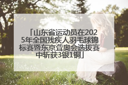 山东省运动员在2025年全国残疾人羽毛球锦标赛暨东京聋奥会选拔赛中斩获3银1铜
