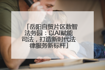 岳阳自贸片区数智法务园：以AI赋能司法，打造新时代法律服务新标杆