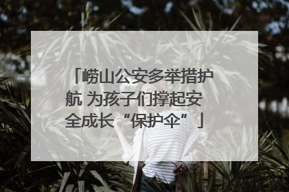 崂山公安多举措护航 为孩子们撑起安全成长“保护伞”