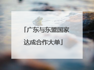 广东与东盟国家达成合作大单