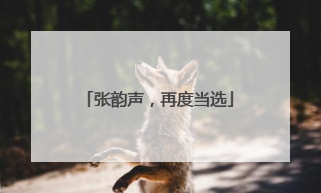张韵声，再度当选