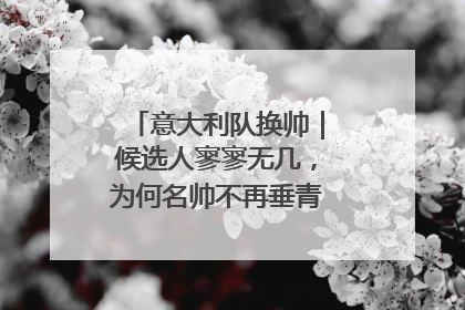 意大利队换帅｜候选人寥寥无几，为何名帅不再垂青“蓝衣军团”？