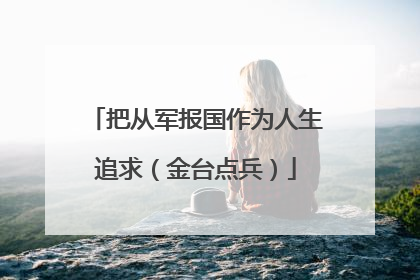 把从军报国作为人生追求（金台点兵）