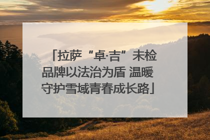 拉萨“卓·吉”未检品牌以法治为盾 温暖守护雪域青春成长路