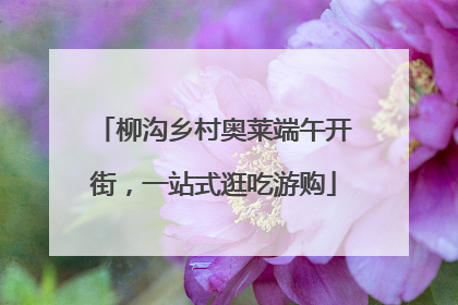 柳沟乡村奥莱端午开街，一站式逛吃游购
